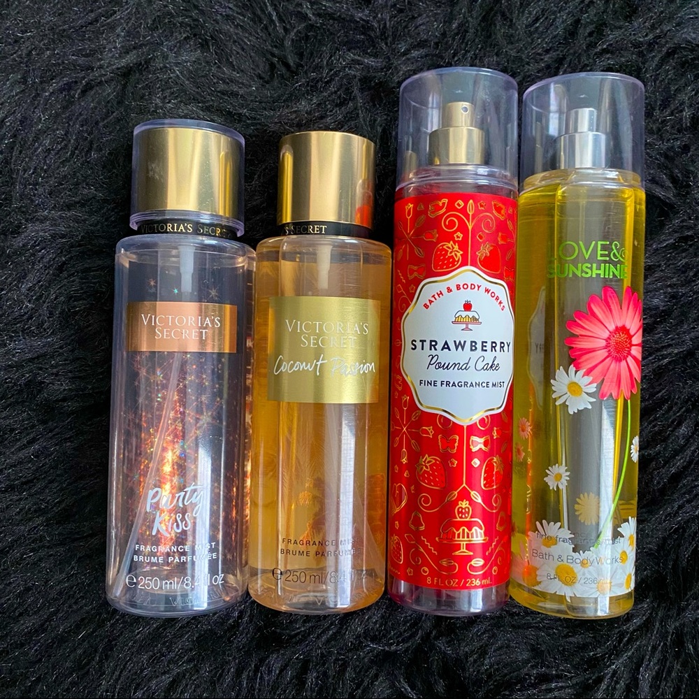 Victorias Secret and BBW body mists
